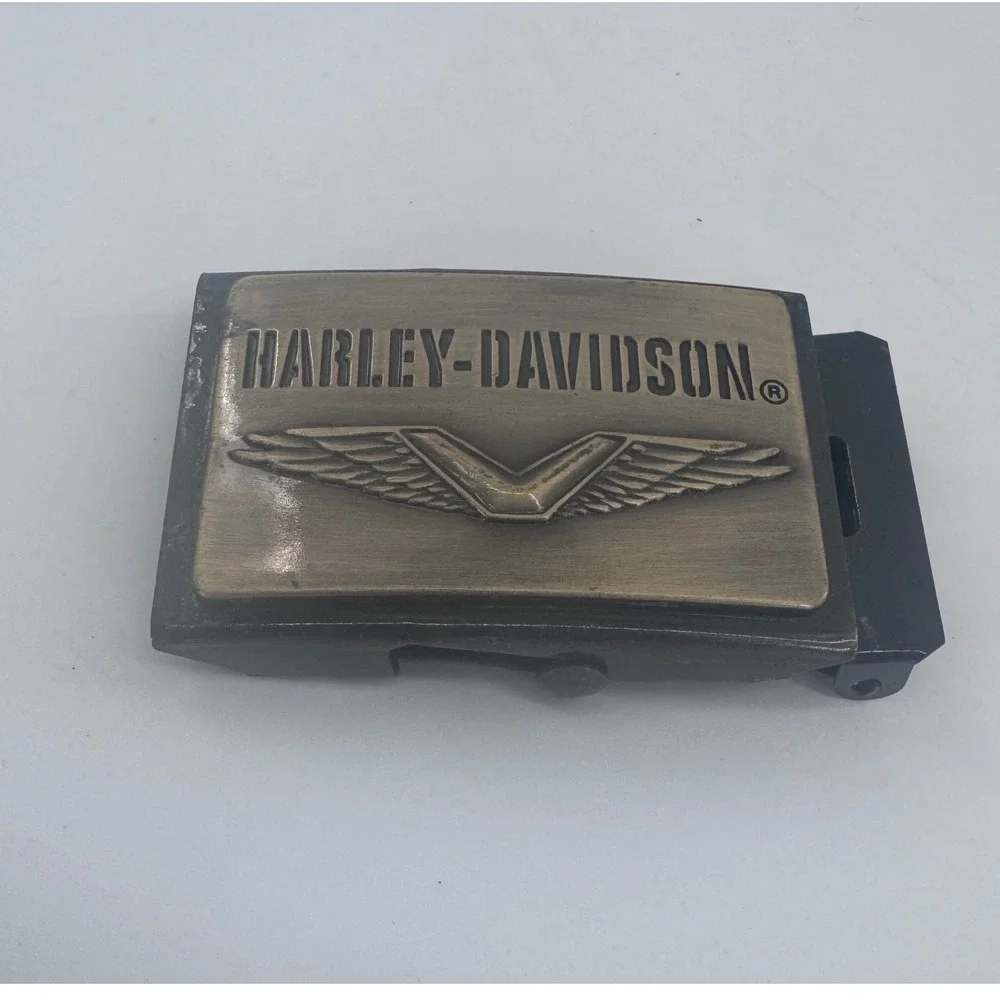 Harley-Davidson Belt Buckle Winged Logo Flip Top Clamp Classic Rectangle‎